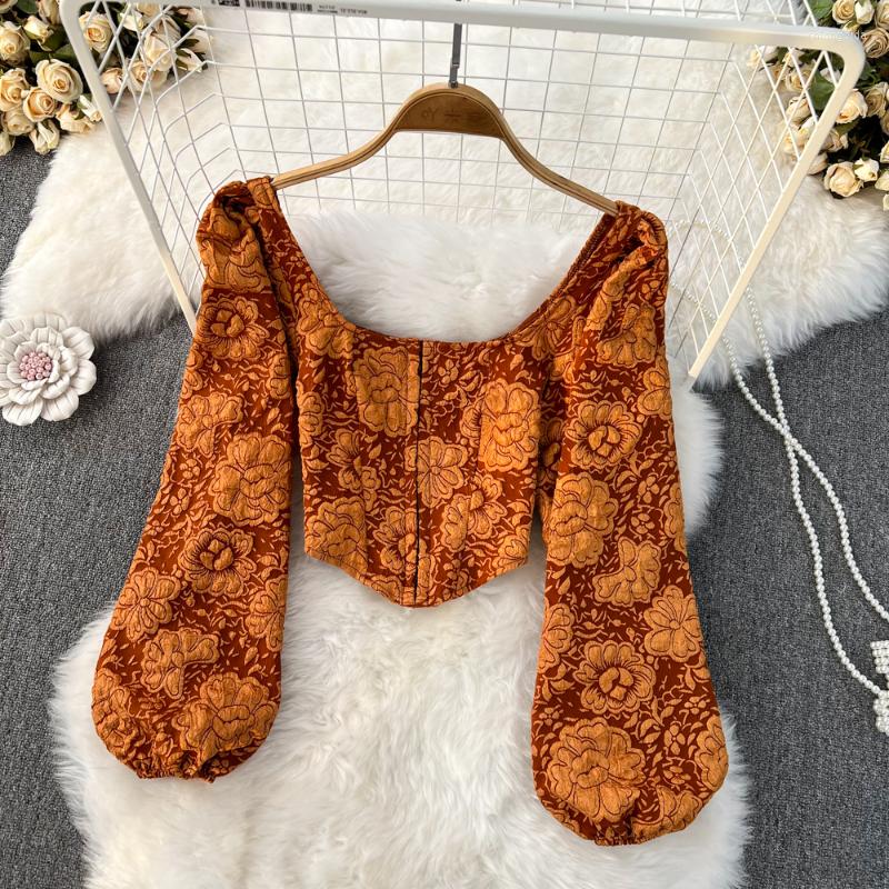 Women's T Shirts 2023 Women's Elegant Blouses Long Sleeve Crop Top Korean Fashion Blouse Spring Summer Short Tops Woman Clothing Blusas, Orange red
Women's T Shirts 2023 Women's Elegant Blouses Long Sleeve Crop Top Korean Fashion Blouse Spring Summer Short Tops Woman Clothing Blusas, Orange red