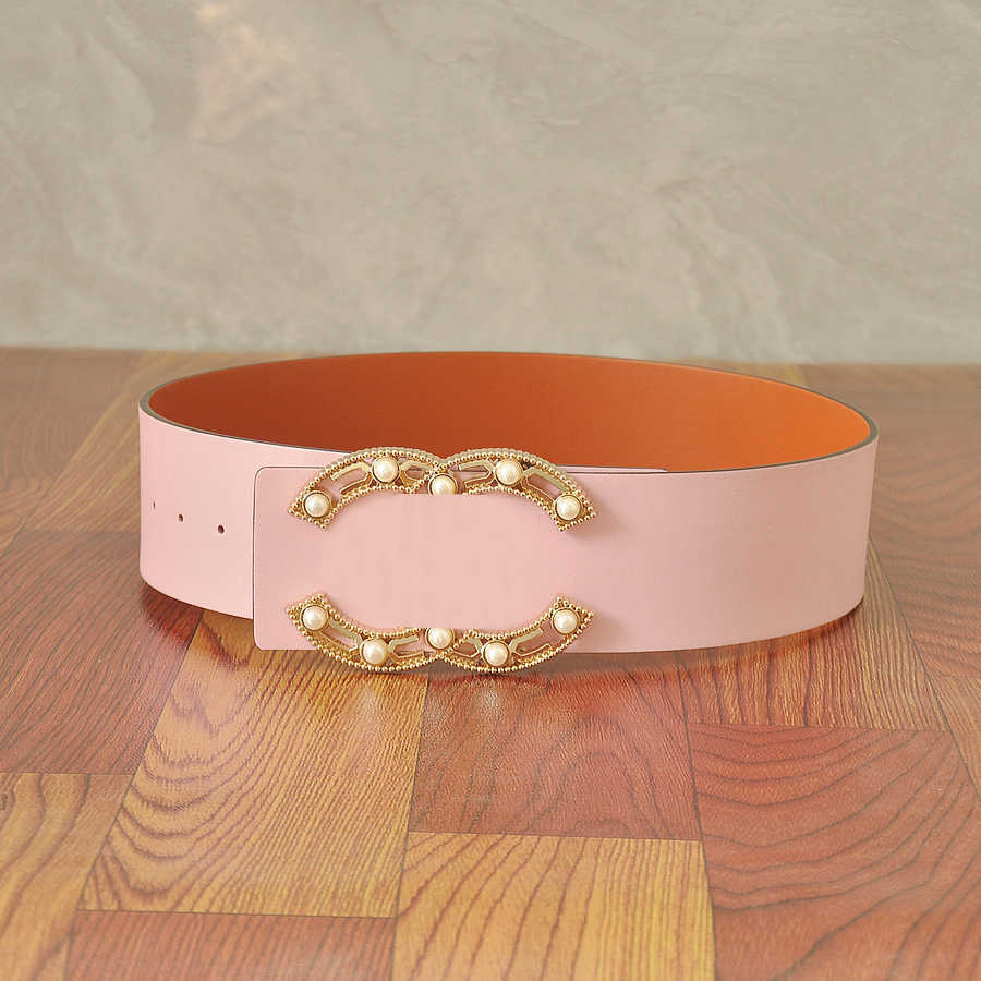 Luxury Designer Belt Fashion Classic Large Gold Buckle Women Dress Accessories Waist Seal Width 7cm Premium Leather Waistband Size 95-120cm High-quality