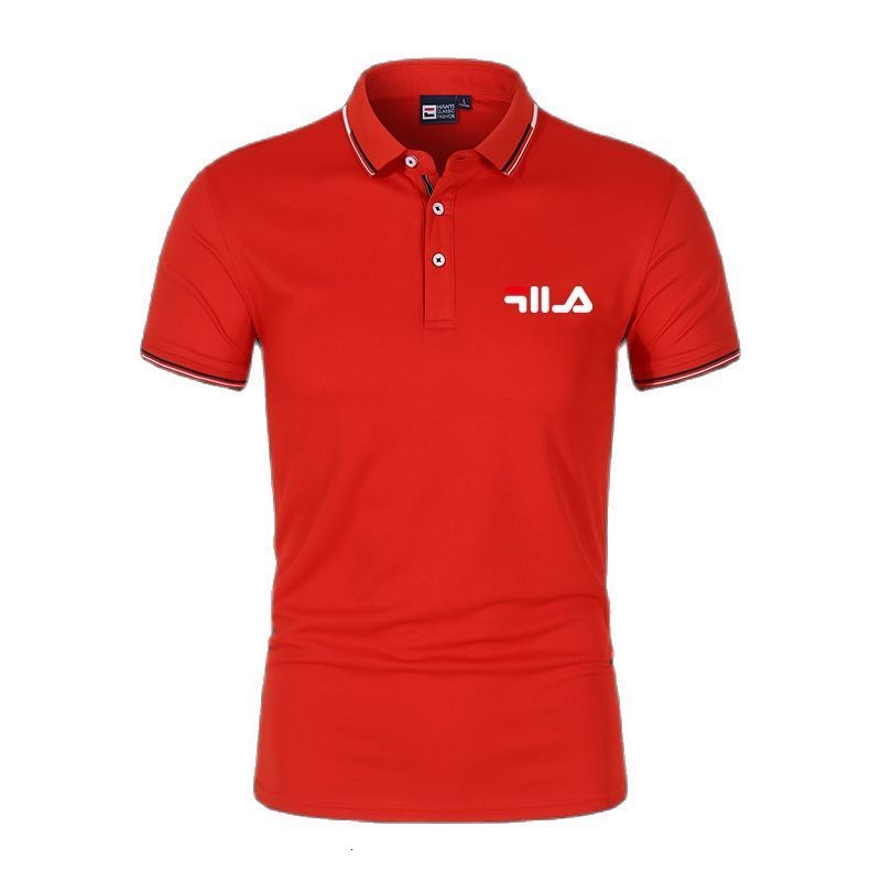 Men's Polos spring and summer men's polo shirt casual standup collar slim breathable top Tshirt fashion young men's short sleeves 23051