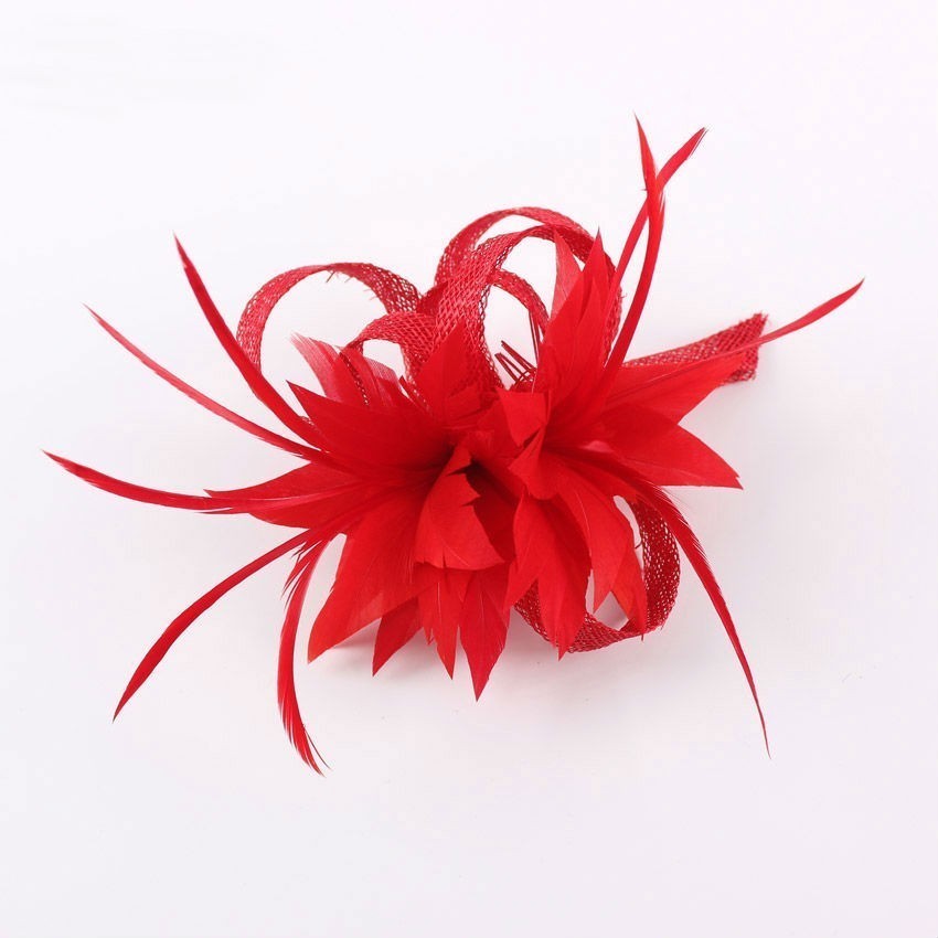 Hair Clips Barrette Chic Fascinator Hat Cocktail Brooch Wedding Headpiece Church Headwear Party Feather Accessories Sinamay Fascinators 230512