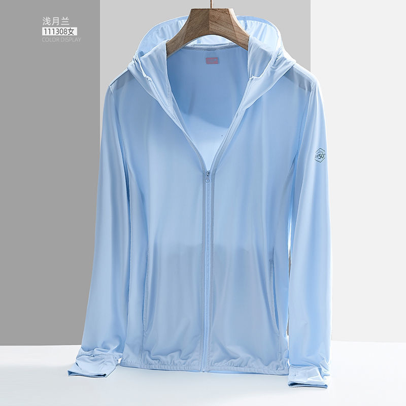 Women's Jackets Ice Silk Sun-Proof Female Clothing Loose Oversize Hooded Jackets Summer Outdoor Travel Fishing Thin Cardigan Zipper Coat 230512