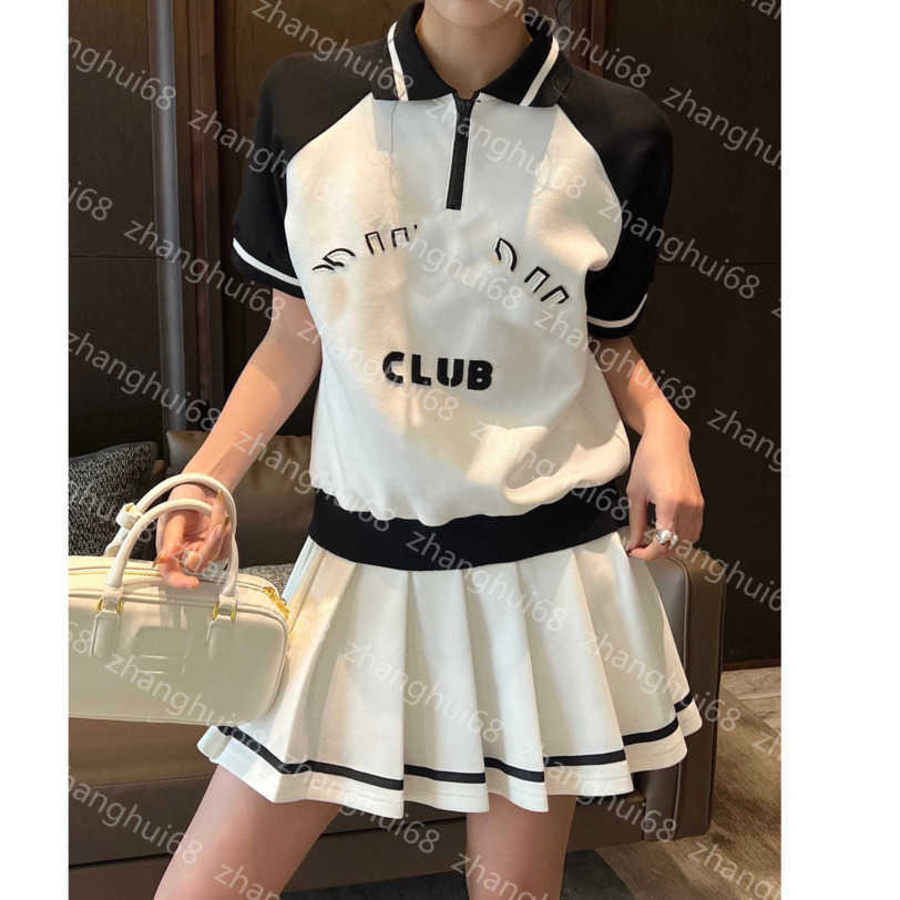 23ss skirt set womens designer clothing embroidery letter color bump lapel short sleeve top elastic waist pleated short half skirt sets womens clothing a1
23ss skirt set womens designer clothing embroidery letter color bump lapel short sleeve top elastic waist pleated short half skirt sets womens clothing a1
