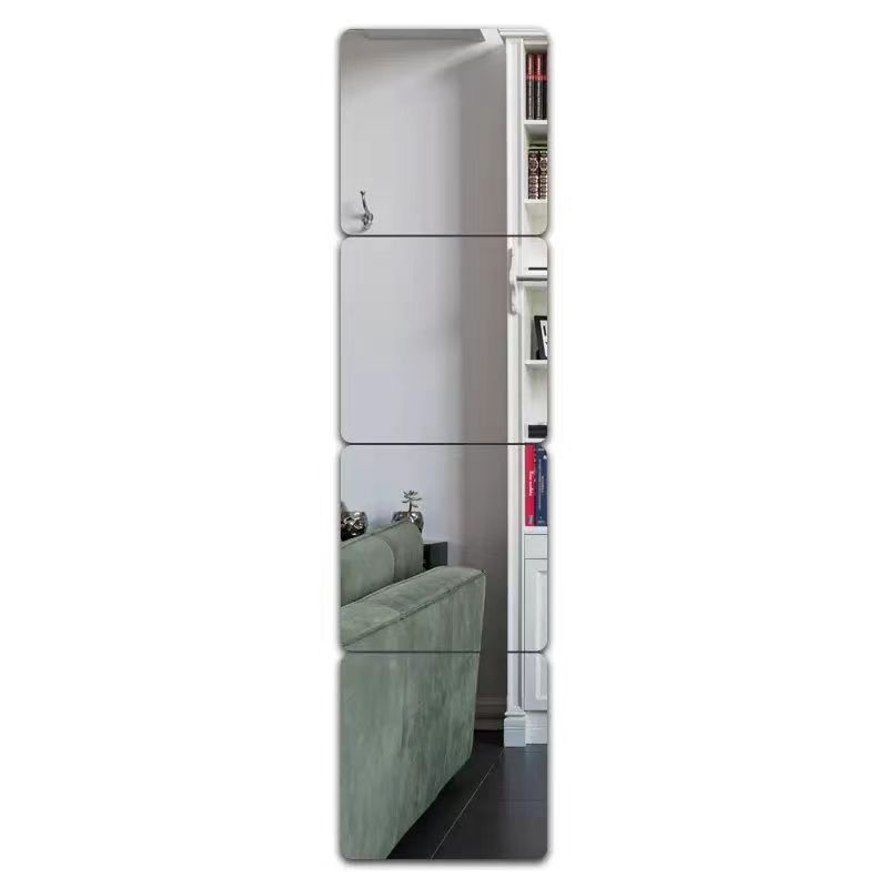 Stick a wall mirror wall adhesive acrylic bathroom toilet general household cosmetic mirror mirror hd from punching
