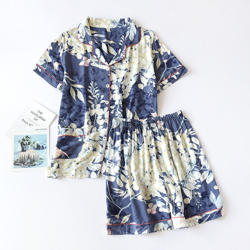 Womens Sleepwear Summer ladies 100%viscose pajama set shortsleeved shorts thin section home service loose large size two piece plus 230512, 008
Womens Sleepwear Summer ladies 100%viscose pajama set shortsleeved shorts thin section home service loose large size two piece plus 230512, 008