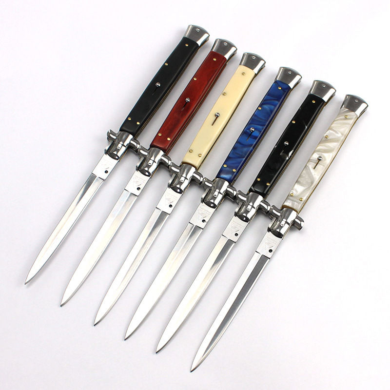 13 Inch Knives Italian AB Mafia Stiletto Horizontal Tactical Folding Knife Camping Hunting Survival Auto Knifes EDC Tool
13 Inch Knives Italian AB Mafia Stiletto Horizontal Tactical Folding Knife Camping Hunting Survival Auto Knifes EDC Tool