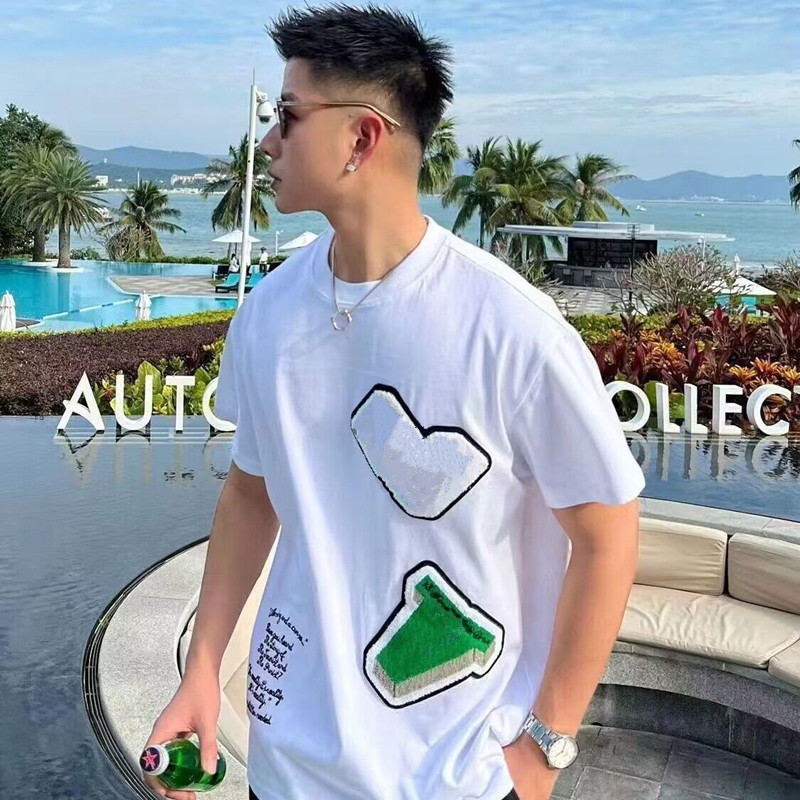 Designer Mens T shirt short sleeve t-shirt tees with Letters Casual Man Top Fashion shorts women Summer Asian size, Green
Designer Mens T shirt short sleeve t-shirt tees with Letters Casual Man Top Fashion shorts women Summer Asian size, Green