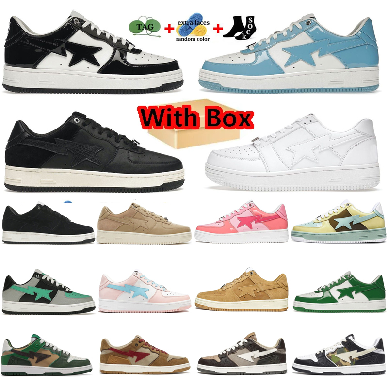 Designer Casual Shoes Bapestas Baped Platform Sneakers Patent Leather Green Black White Camo Pastel Blue for Men Women Trainers Jogging With Box, 31
Designer Casual Shoes Bapestas Baped Platform Sneakers Patent Leather Green Black White Camo Pastel Blue for Men Women Trainers Jogging With Box, 31