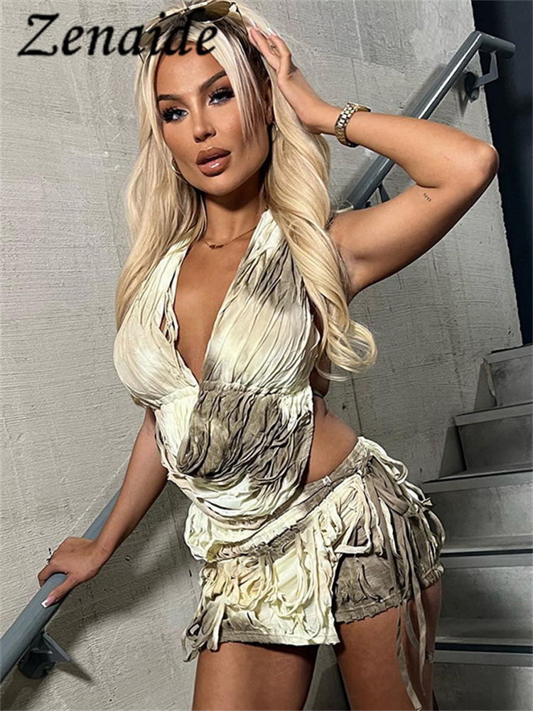 Two Piece Dress Zenaide Tie Dye Sets Skirt and Backless Top Streetwear Y2k Clothes Women Summer Rave Festival Outfits 230512, Black
Two Piece Dress Zenaide Tie Dye Sets Skirt and Backless Top Streetwear Y2k Clothes Women Summer Rave Festival Outfits 230512, Black