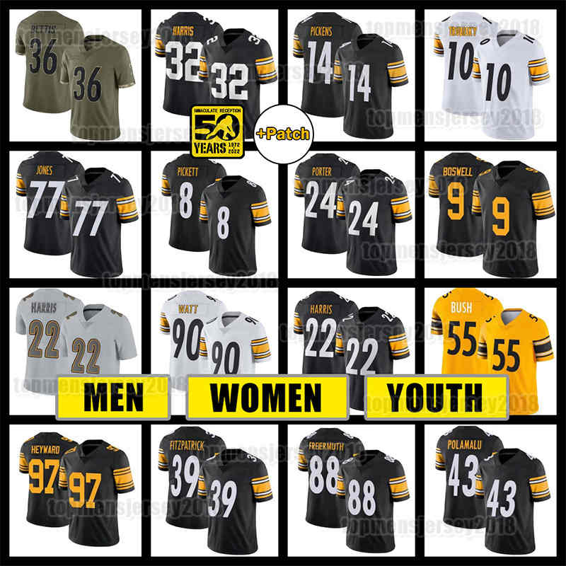 8 Kenny Pickett 24 Joey Porter Jr. Football Jersey Najee Franco Harris Pittsburghs Steelers Minkah Fitzpatrick Chris Boswell Mitch Mitchell Trubisky Jaylen Warren, Youth jersey(gr)+patch
8 Kenny Pickett 24 Joey Porter Jr. Football Jersey Najee Franco Harris Pittsburghs Steelers Minkah Fitzpatrick Chris Boswell Mitch Mitchell Trubisky Jaylen Warren, Youth jersey(gr)+patch