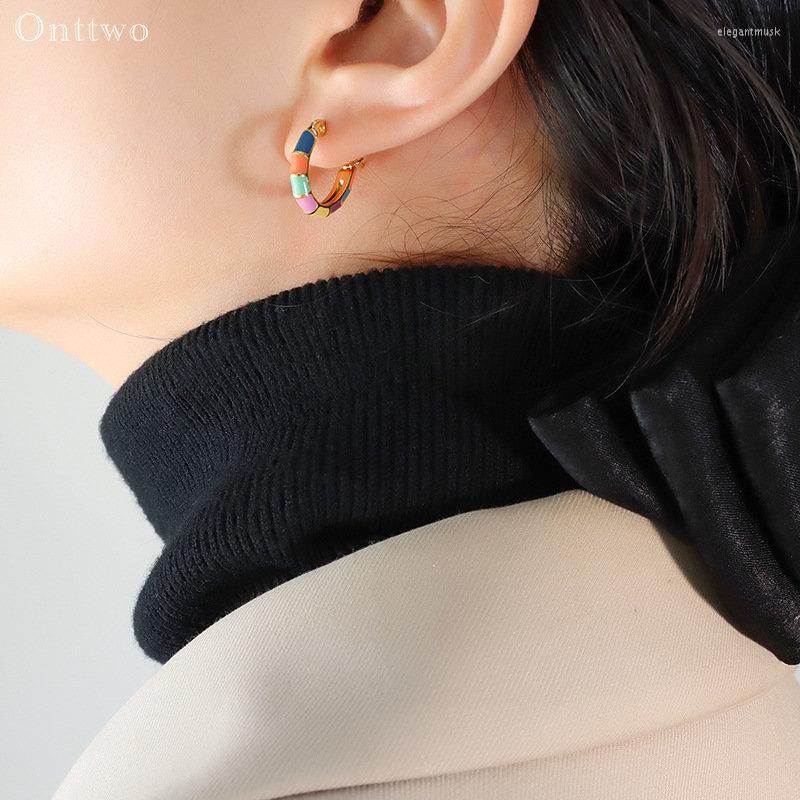 Hoop Earrings Vintage U-shaped Colorful Drop Oil Round For Women Titanium Steel K Gold Earring Boucles Doreilles Femmes
Hoop Earrings Vintage U-shaped Colorful Drop Oil Round For Women Titanium Steel K Gold Earring Boucles Doreilles Femmes