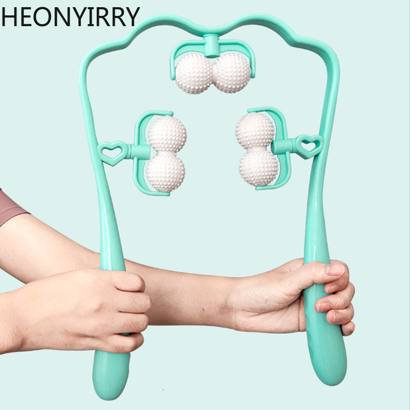 Full Body Massager Neck and Shoulder Dual Trigger Point Roller SelfMassage Tool Relieve Hand Pressure Deep Massage 230512