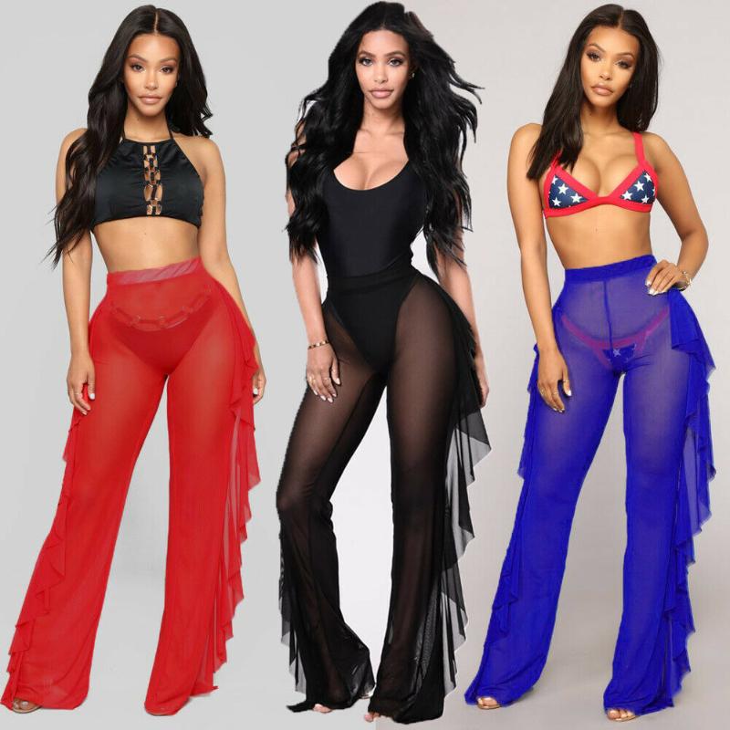 Women's Swimwear Plus Size Summer Women Sexy See Through Pants Bikini Cover Up Mesh Ruffle Bottoms Loose Long Trouser Beachwear SwimsuitWome, Black
Women's Swimwear Plus Size Summer Women Sexy See Through Pants Bikini Cover Up Mesh Ruffle Bottoms Loose Long Trouser Beachwear SwimsuitWome, Black