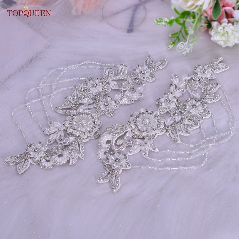 Other Fashion Accessories TOPQUEEN S80 Silver Epaulets Shoulder Decorative Jewelry Temperament Clothes Handmade Beaded s p230512