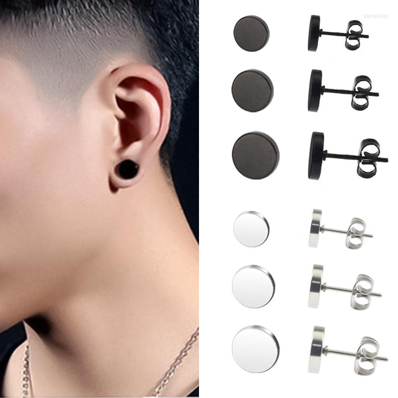 Stud Earrings Fashion Korean Black Round Golden Men's For Women Ear Piercing Gothic Jewelry
Stud Earrings Fashion Korean Black Round Golden Men's For Women Ear Piercing Gothic Jewelry
