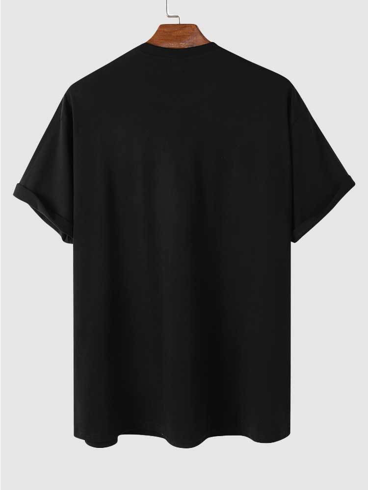 Men's T-ShirtsT-shirts for Men Japanese Printed Sea Wave Graphic Short Sleeves Tees Casual Summer Streetwear Cotton Tops Black Z5077975 230512