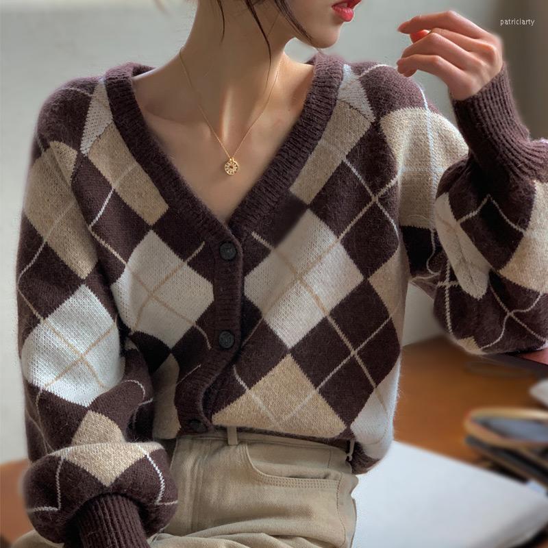 Women's Knits Hstar French Retro Long Sleeve Women Cardigan Sweaters Autumn Winter Plaid Outwears Female Loose V-Neck Short Knitted Top, Blue
Women's Knits Hstar French Retro Long Sleeve Women Cardigan Sweaters Autumn Winter Plaid Outwears Female Loose V-Neck Short Knitted Top, Blue