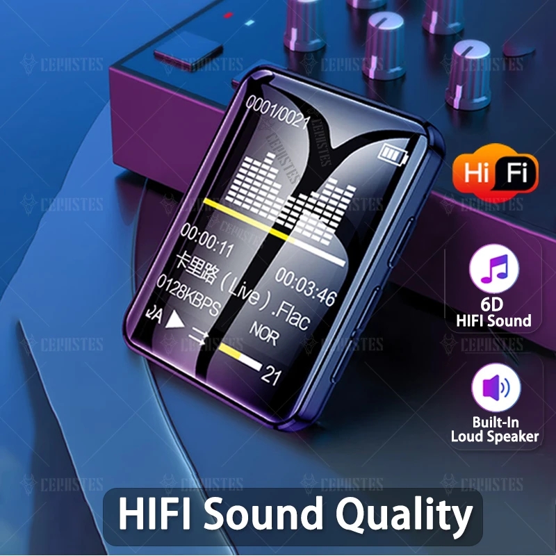 2023 New MP3 Player Bluetooth 5.0 Full Screen Walkman Portable Sport Music Player Mp4 Video Player FM/E-book/Recorder Mp3