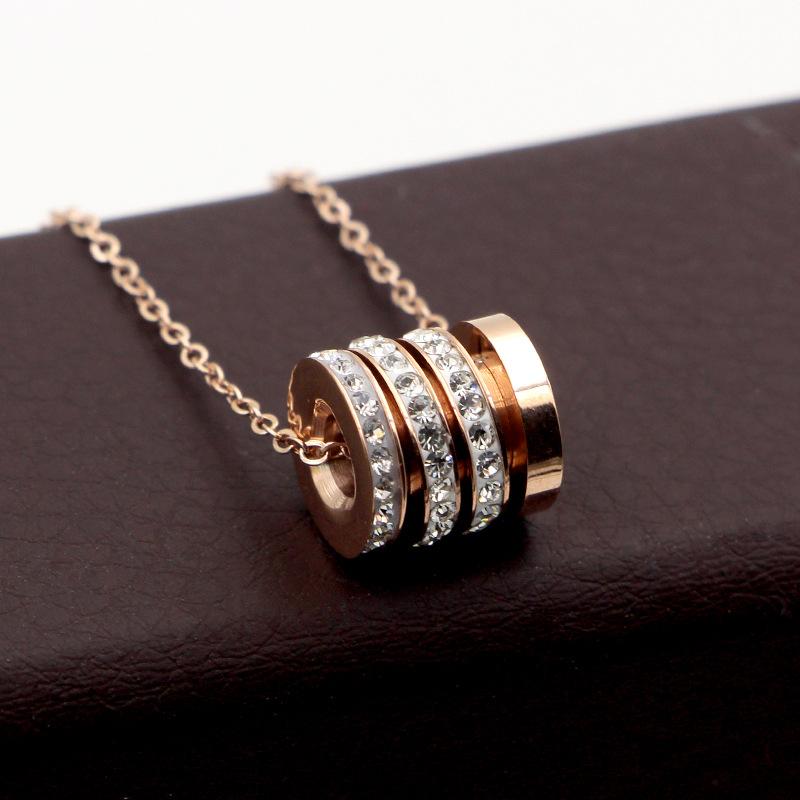 Pendant Necklaces Fashion Jewelry Class Columns Triring White Stone Necklace Rose Gold Female Style
Pendant Necklaces Fashion Jewelry Class Columns Triring White Stone Necklace Rose Gold Female Style