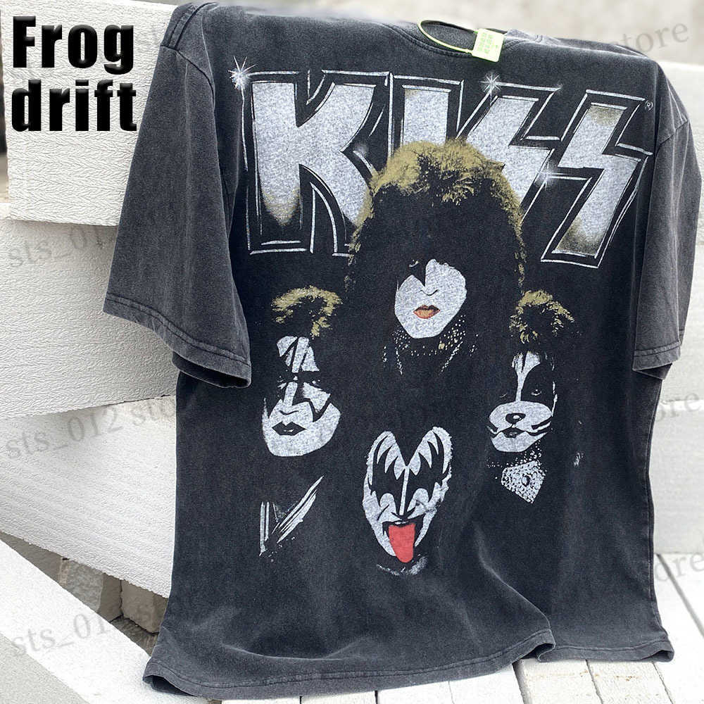 Men's T-Shirts Frog drift Fashion Brand Vintage Retro KISS Rock Band Summer Oversize Loose Washing Streetwear Rapper Tshirt tee tops for men T230512, Black
Men's T-Shirts Frog drift Fashion Brand Vintage Retro KISS Rock Band Summer Oversize Loose Washing Streetwear Rapper Tshirt tee tops for men T230512, Black