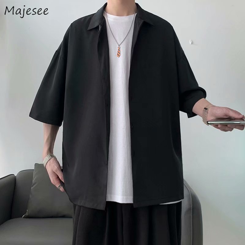Men's Casual Shirts Half Sleeve Shirts Men Solid Color Loose Oversize S3XL Harajuku Allmatch Simple Summer Draped High Quality Korean Style Casual 230512, Yellow
Men's Casual Shirts Half Sleeve Shirts Men Solid Color Loose Oversize S3XL Harajuku Allmatch Simple Summer Draped High Quality Korean Style Casual 230512, Yellow