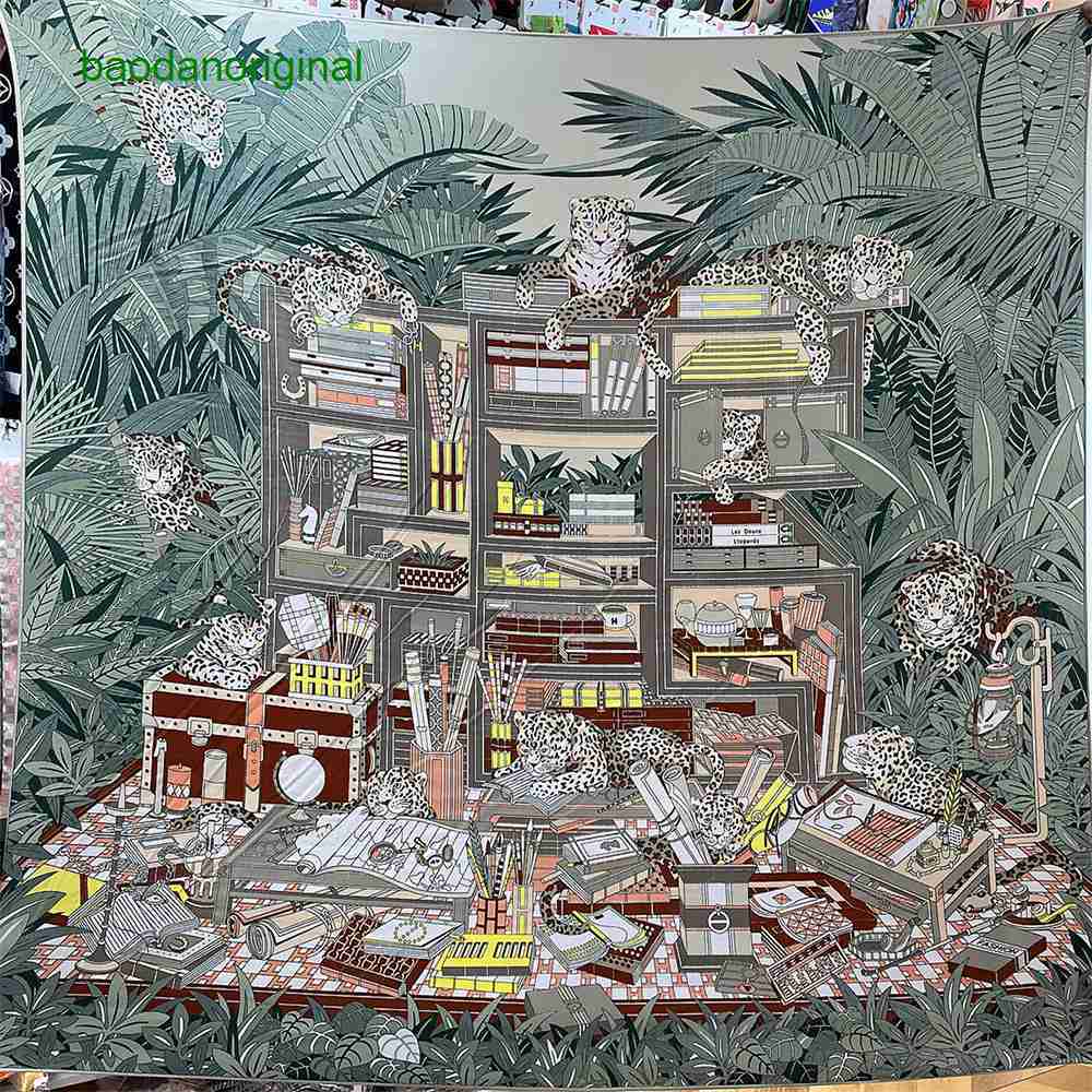 Hemres Designer Scarves 130cm French Style New Imitation Silk Leopard Plant Jungle Thick Air Conditioning Shawl Warm Large Square Scarf
Hemres Designer Scarves 130cm French Style New Imitation Silk Leopard Plant Jungle Thick Air Conditioning Shawl Warm Large Square Scarf