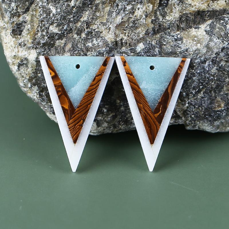 Loose Gemstones DIY Jewelry Accessories Triangle Amazonite White Jade Boulder Opal Eye Intarsia Gemstone Beaded Earrings 30x20x3mm6.6g
Loose Gemstones DIY Jewelry Accessories Triangle Amazonite White Jade Boulder Opal Eye Intarsia Gemstone Beaded Earrings 30x20x3mm6.6g