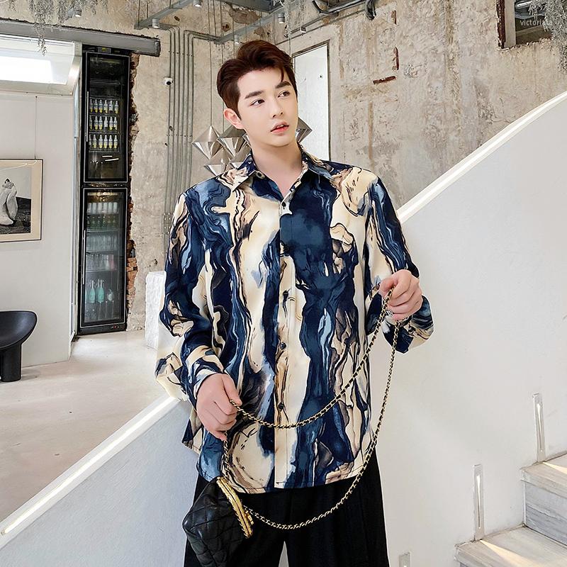 Men's Casual Shirts Fashion Streetwear Korean Printing Loose Turn-down Collar Man Long Sleeve Male Clothing Button Spring Thin Blouse Tops, Picture
Men's Casual Shirts Fashion Streetwear Korean Printing Loose Turn-down Collar Man Long Sleeve Male Clothing Button Spring Thin Blouse Tops, Picture