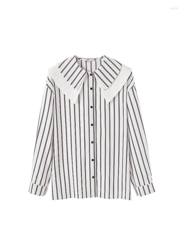 Women' Blouses Women Autumn Winter Turn-down Collar Vintage Striped Contrast Color Over-shirt Loose Long Sleeve Oversize Lady Cozy, Picture color
Women' Blouses Women Autumn Winter Turn-down Collar Vintage Striped Contrast Color Over-shirt Loose Long Sleeve Oversize Lady Cozy, Picture color