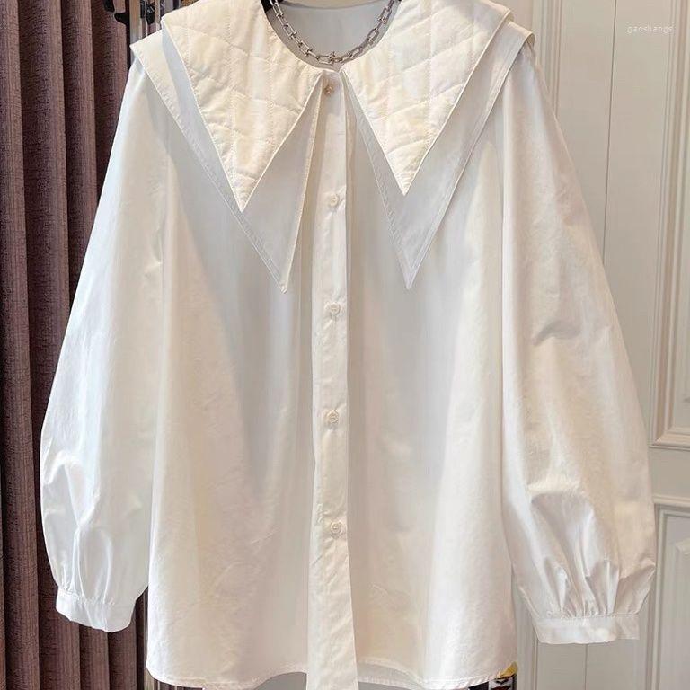 Women's Blouses French Unique Design Niche Loose Casual Double Layered Large Pointed Collar Shirt Women's Spring White Doll Neck Top
Women's Blouses French Unique Design Niche Loose Casual Double Layered Large Pointed Collar Shirt Women's Spring White Doll Neck Top