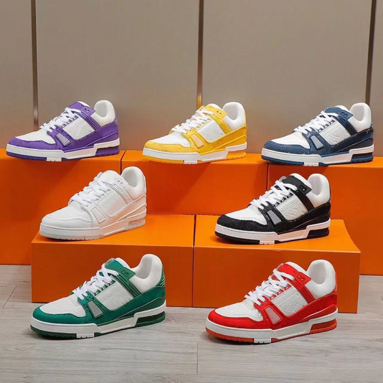Designer Men Causal Shoes Fashion Woman Leather Lace Up Platform Sole Sneakers White Black mens womens Luxury velvet suede 35-45, 21 yk blue
Designer Men Causal Shoes Fashion Woman Leather Lace Up Platform Sole Sneakers White Black mens womens Luxury velvet suede 35-45, 21 yk blue