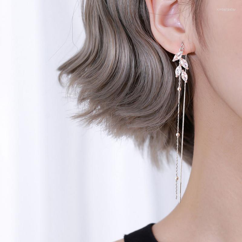 Dangle Earrings Trend Leaves Shiny Zircon Long Wire Tassel Chain Drop Earring Women's Ear Line Straight Hanging Earings Jewelry Gifts
Dangle Earrings Trend Leaves Shiny Zircon Long Wire Tassel Chain Drop Earring Women's Ear Line Straight Hanging Earings Jewelry Gifts