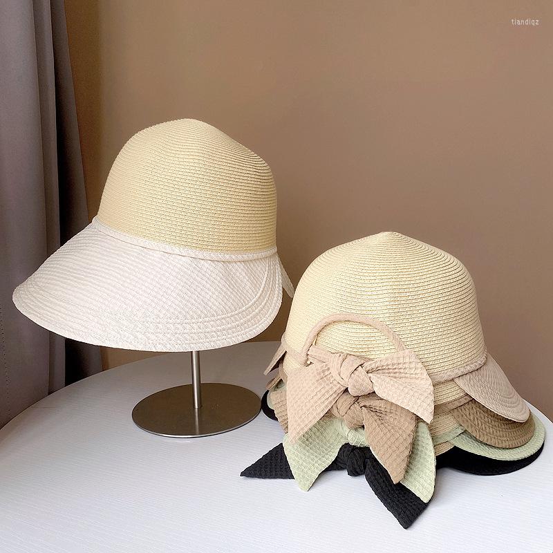 Wide Brim Hats Japanese Style Straw Fabric Stitching Bow Sunshade Hat Women Spring Summer Fashion Sun Outdoor Commuting, White
Wide Brim Hats Japanese Style Straw Fabric Stitching Bow Sunshade Hat Women Spring Summer Fashion Sun Outdoor Commuting, White