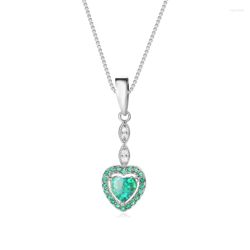 Pendant Necklaces Green White Opal Stone Necklace Purple Crystal Love Heart Dainty Silver Color Chain For Women Jewelry
Pendant Necklaces Green White Opal Stone Necklace Purple Crystal Love Heart Dainty Silver Color Chain For Women Jewelry