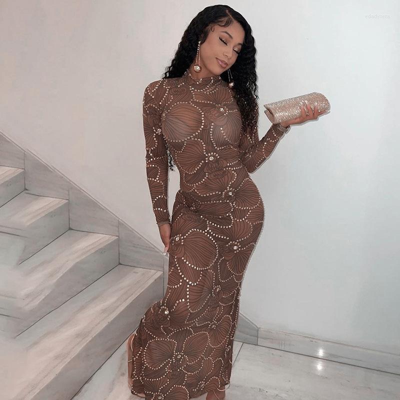 Casual Dresses Zabrina Long Sleeve Party Dress Bodycon Evening See Through Mesh Sexy Club Maxi Brown Ladies Elegant 2023 Women Diamonds
Casual Dresses Zabrina Long Sleeve Party Dress Bodycon Evening See Through Mesh Sexy Club Maxi Brown Ladies Elegant 2023 Women Diamonds