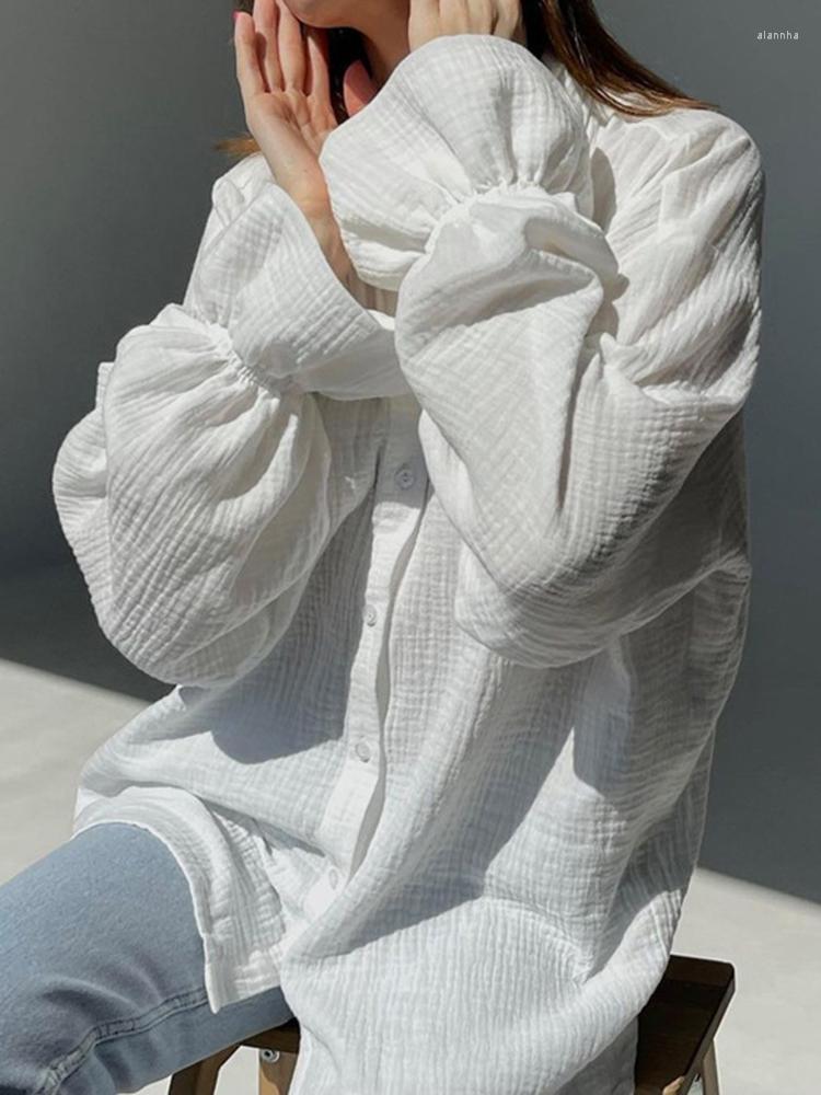 Women' Blouses White Women Fashion Cotton Shirts Elegant Summer Lapel Long Sleeve Chic Top Female Solid Single Breasted
Women' Blouses White Women Fashion Cotton Shirts Elegant Summer Lapel Long Sleeve Chic Top Female Solid Single Breasted