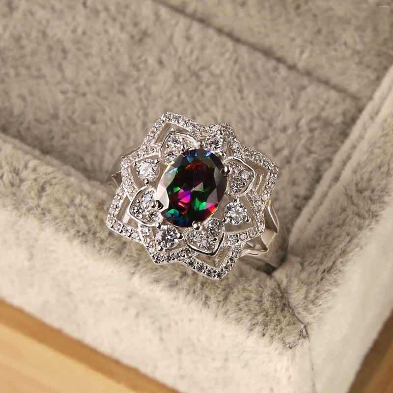 Cluster Rings Selling S925 Sterling Silver Colored Diamond Ring European And American Fashion Personality Four-claw Ladies
Cluster Rings Selling S925 Sterling Silver Colored Diamond Ring European And American Fashion Personality Four-claw Ladies