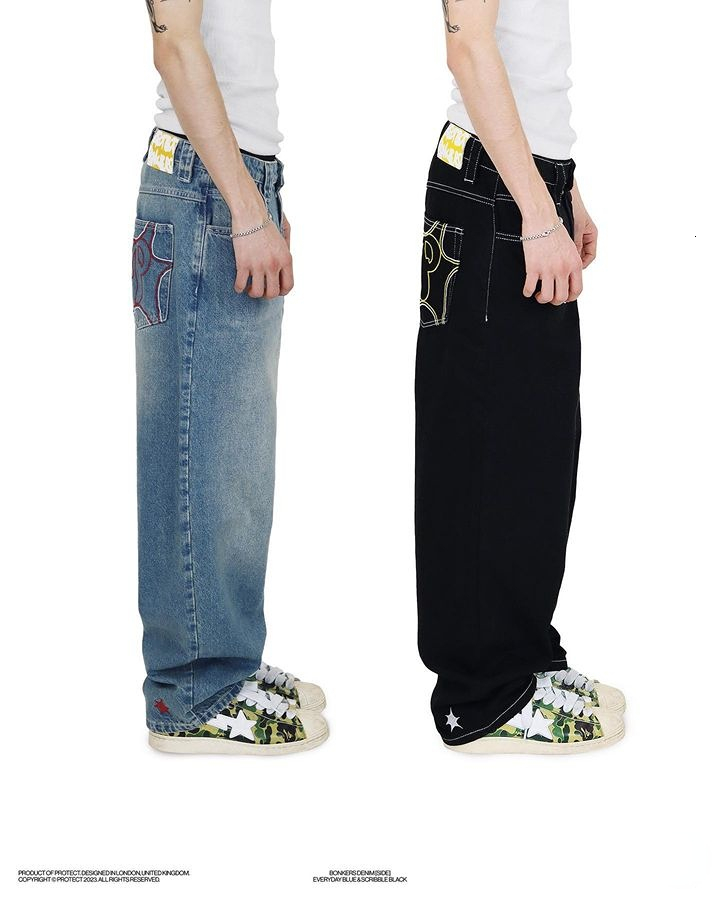 Women's Pants s Y2k Jeans Harajuku Hip Hop Gothic Baggy Denim Men Women 2023 Punk Rock Oversized Wide Feet Trousers Streetwear 230512