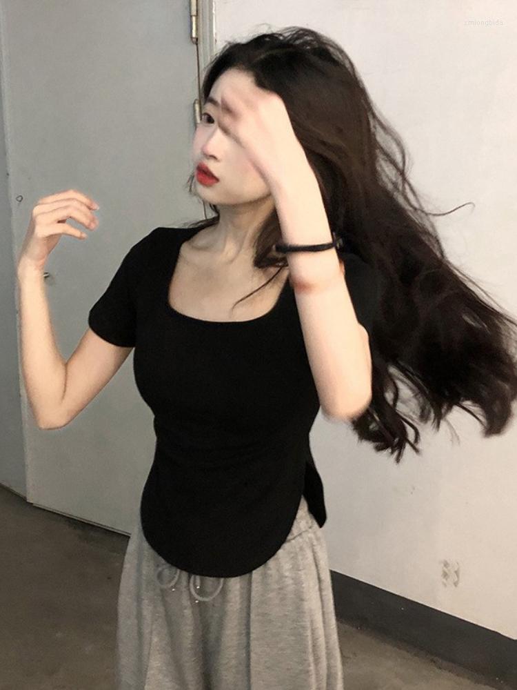 Women's T Shirts SVOKOR Top Pure U-Neck T-Shirt Casual Solid Color Slim Fitting Irregular Short Sleeve Elastic, White
Women's T Shirts SVOKOR Top Pure U-Neck T-Shirt Casual Solid Color Slim Fitting Irregular Short Sleeve Elastic, White