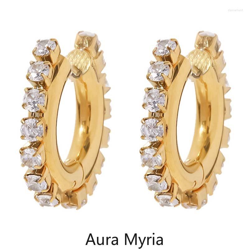 Hoop Earrings Minimalist White Crystal Huggie For Girl Women Fashion Punk Hip Hop Jewelry Stainless Steel Golden Unusual Earring
Hoop Earrings Minimalist White Crystal Huggie For Girl Women Fashion Punk Hip Hop Jewelry Stainless Steel Golden Unusual Earring