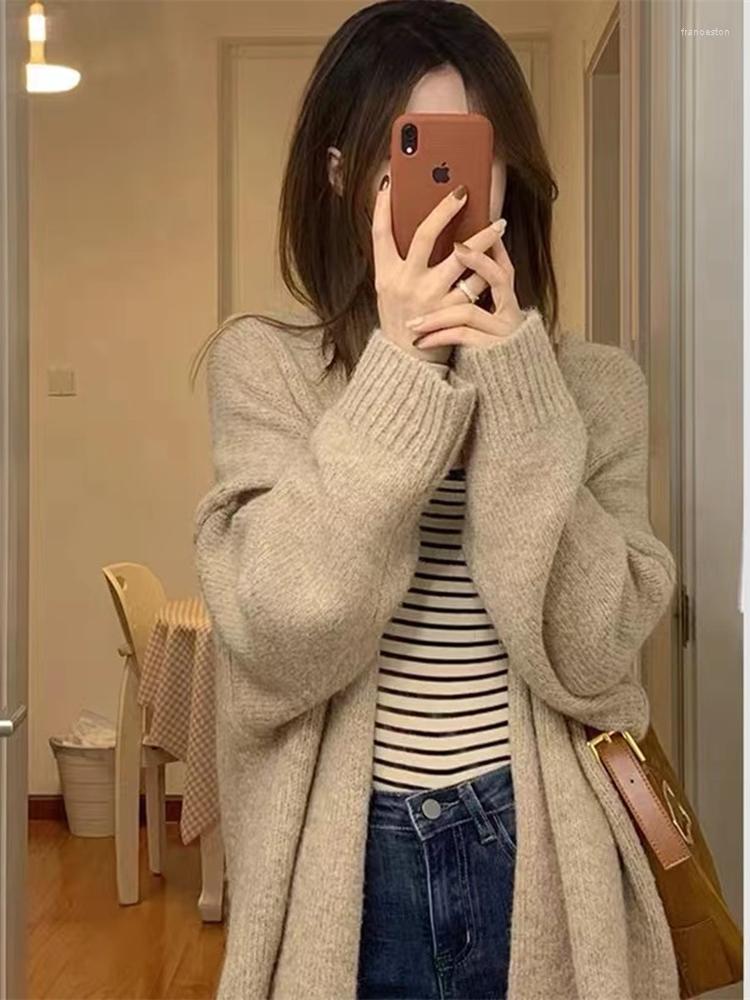 Women' Knits Winter Women Sweater Knitted Cardigan Oversize Girls Woman Cashmere Pullover Tops Long Sleeve Maxi Vintage Y2k Thick, Oatmeal
Women' Knits Winter Women Sweater Knitted Cardigan Oversize Girls Woman Cashmere Pullover Tops Long Sleeve Maxi Vintage Y2k Thick, Oatmeal