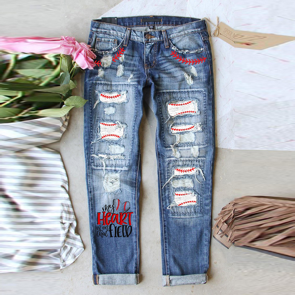 Women's Pants s European and American 2023 Summer Selling Washed Long Jean's Letter Printed LightColored Worn Casual 230512, Royal blue
Women's Pants s European and American 2023 Summer Selling Washed Long Jean's Letter Printed LightColored Worn Casual 230512, Royal blue