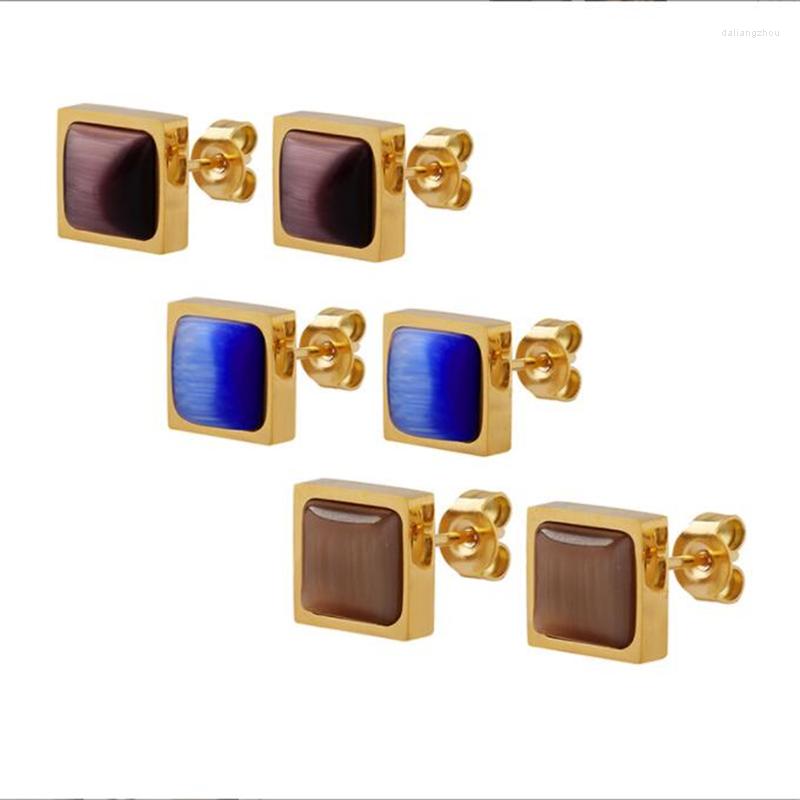 Stud Earrings High Quality Classic Gold Color Plated Natural Stone Opal Square For Women Geometric Personality Jewelry
Stud Earrings High Quality Classic Gold Color Plated Natural Stone Opal Square For Women Geometric Personality Jewelry