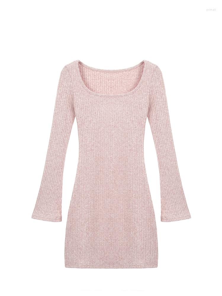 Casual Dresses Retro Solid Color Women Knitting Midi-long Frocks 2000s Square Collar Long Sleeve Lady Tight Slim Sexy Dress Vintage Daily, Pink
Casual Dresses Retro Solid Color Women Knitting Midi-long Frocks 2000s Square Collar Long Sleeve Lady Tight Slim Sexy Dress Vintage Daily, Pink