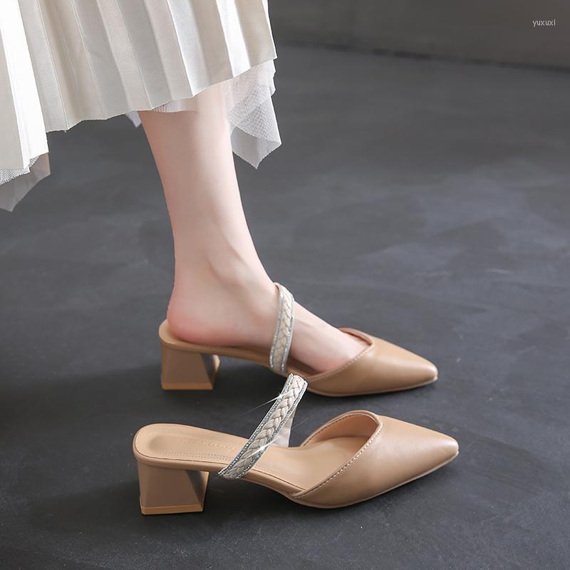 Slippers 2023 Women Female Shoes Pointed Toe Mules Thin Heels Soft Beige Heeled Slides Fashion Comfort
Slippers 2023 Women Female Shoes Pointed Toe Mules Thin Heels Soft Beige Heeled Slides Fashion Comfort