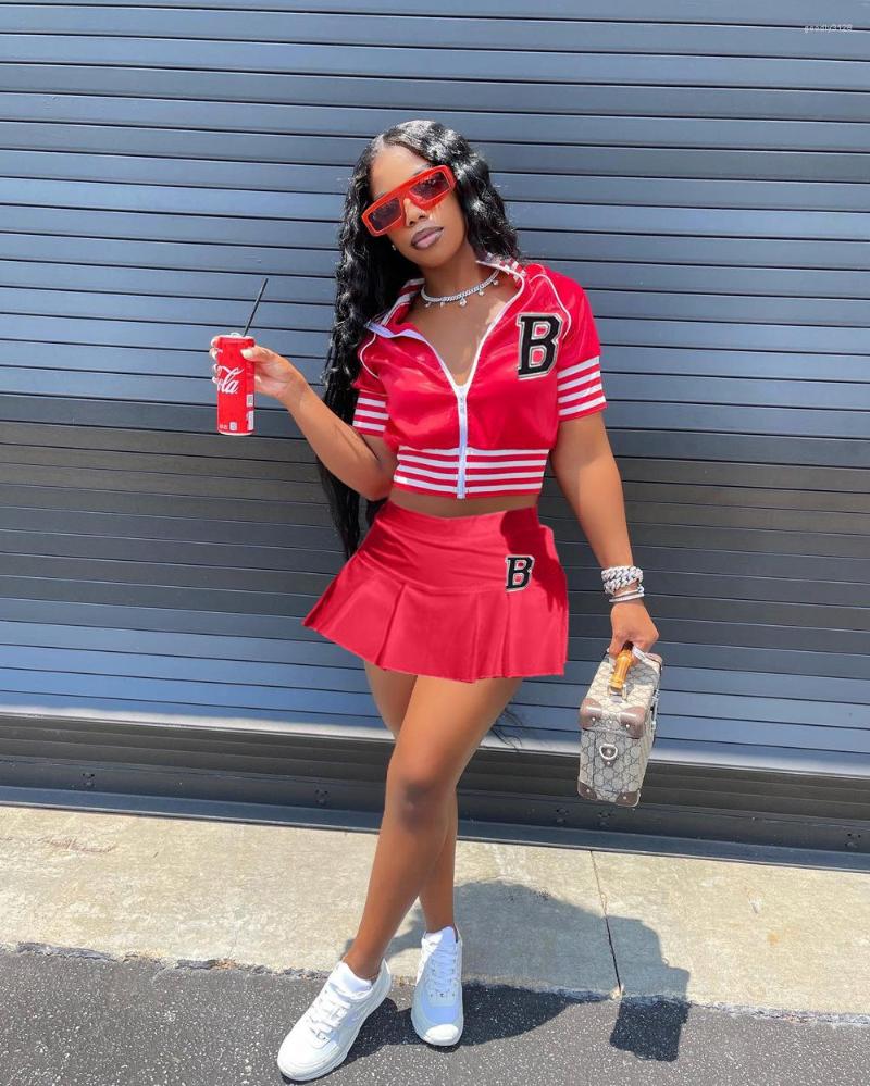Work Dresses Echoine Summer Young Sports Pleated Mini Skirt And Zipper Baseball Short Jacket Two Piece Set Striped Letter Print Crop Top, Black
Work Dresses Echoine Summer Young Sports Pleated Mini Skirt And Zipper Baseball Short Jacket Two Piece Set Striped Letter Print Crop Top, Black