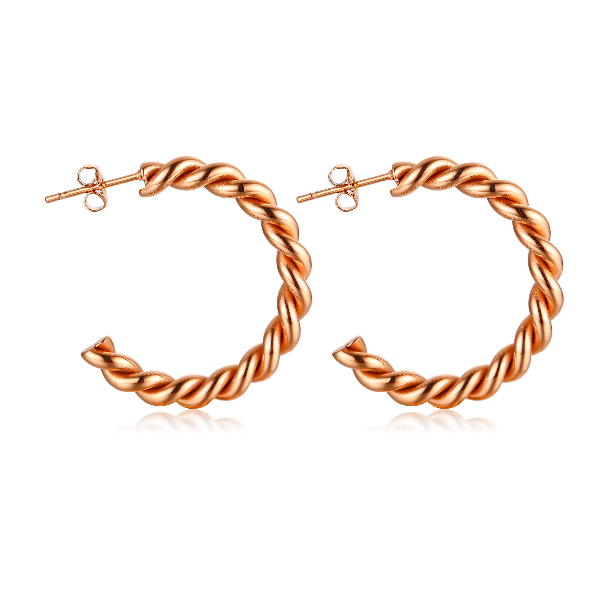 Women's Simple Style C Earrings Stainless Steel Twist Rope Wire Hoop Earrings For Gifts 4*30mm n279
Women's Simple Style C Earrings Stainless Steel Twist Rope Wire Hoop Earrings For Gifts 4*30mm n279