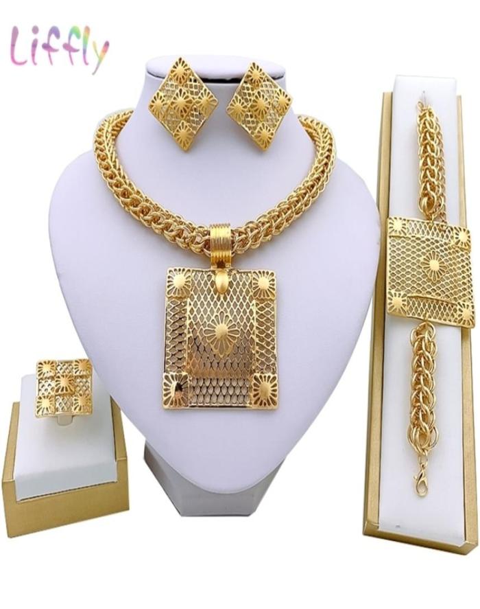 Liffly Dubai Gold Jewelry Sets for Women Big Necklace African Beads Jewelry Set Nigerian Bridal Wedding Costume Jewelry 2207127681678
Liffly Dubai Gold Jewelry Sets for Women Big Necklace African Beads Jewelry Set Nigerian Bridal Wedding Costume Jewelry 2207127681678