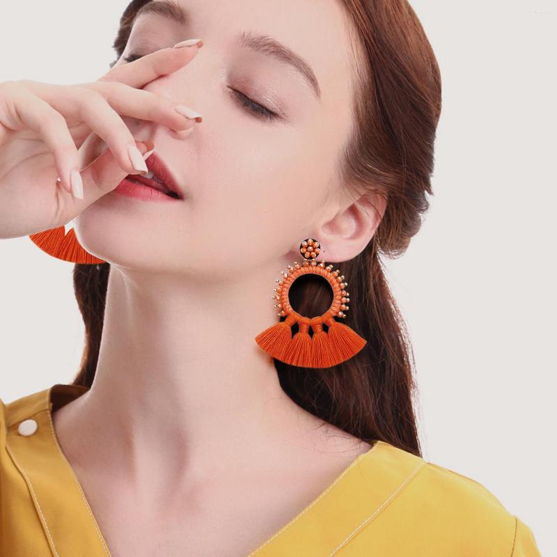 Hoop Earrings Boho Fan-shaped Rice Bead Woven For Women DIY Bohemian Tassel Hand-made Jewelry Gift
Hoop Earrings Boho Fan-shaped Rice Bead Woven For Women DIY Bohemian Tassel Hand-made Jewelry Gift