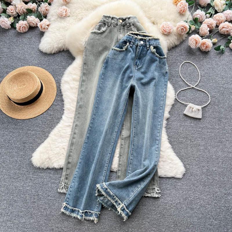 Women' Jeans Foamlina 2023 Vintage High Waist Wide Leg Denim Pants Women Fashion Tassels Full Length Casual Female Long Trousers, Blue
Women' Jeans Foamlina 2023 Vintage High Waist Wide Leg Denim Pants Women Fashion Tassels Full Length Casual Female Long Trousers, Blue