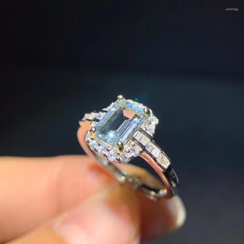 Cluster Rings Natural And Real Aquamarine Ring 925 Sterling Silver Fine Jewelry For Men Or Women
Cluster Rings Natural And Real Aquamarine Ring 925 Sterling Silver Fine Jewelry For Men Or Women